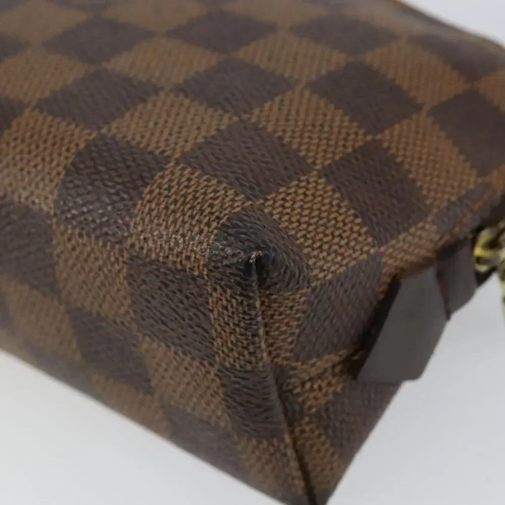 Louis Vuitton Damier Ebene Pochette Cosmetic PM Pouch Brown